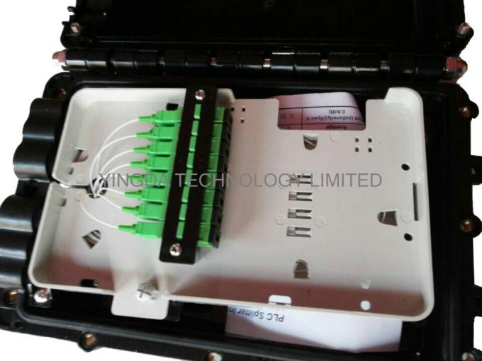 Hava Fiber Optik Kablo Eklem Kutusu 1 x 2 Bunchy Fibers 8 Çekirdek İçin Çıplak PLC Splitter