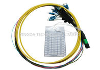 Simplex Fiber Cable , MPO / MTP - LC Harness Patch Cord Cable 0.9mm SM