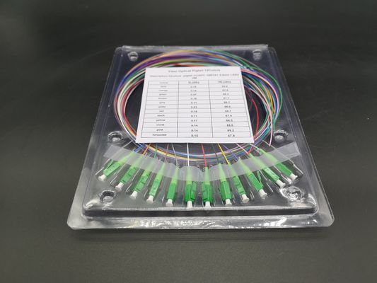 LC APC Connector Fiber Optic Cable 12 Colors Pigtails SM G657A1 LSZH Blister Box