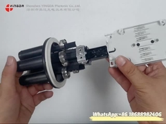 24 Çekirdekli Mini FTTH Dome Fiber Optik Ek Kapatma 1 Oval 3 Yuvarlak Bağlantı Noktalı Isı Büzüşmeli Mühür