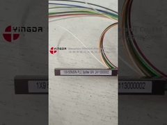 1x9 Fiber Optic PLC Splitter 50%:50% SC APC Bağlantıları ile dengesiz bölünme oranı