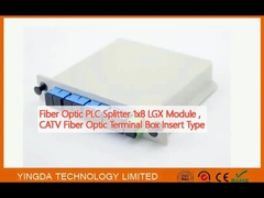 Fiber Optic PLC Splitter 1x8 LGX Modülü, CATV Fiber Optic Terminal Box Insert Tipi