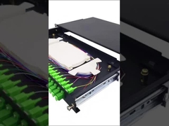 1U 19 inç kaydırma raf montaj fiber optik yama paneli 12 port LC duplex çekmece ODF