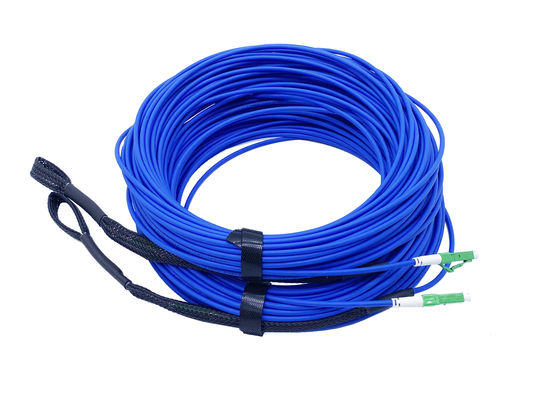 Önceden Sonlandırılmış FTTH Zırhlı Fiber Optik Yama Kablosu LC APC UL V0 Alev Geciktirici