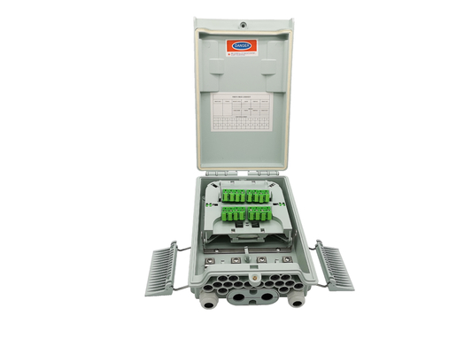 satın al Dış NAP BOX Fiber Optik Kablo Sonlandırma Kutuları 16 Bağlantı Noktalı IP65 ISO ROHS Onayı Çevrimiçi üretim