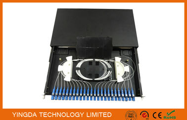 satın al Standart Metal Sürgülü Tepsi Fiber Optik 19 "Patch Panel 12/24 Port Fiber Optik Dağıtım Kutusu GPSM-1U / 2U / 4U Çevrimiçi üretim