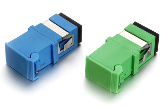 satın al Mavi Metal Kelepçe Lazer Fiber Optik Adaptör Çift SC Flanşsız SC Yan Panjur Çevrimiçi üretim