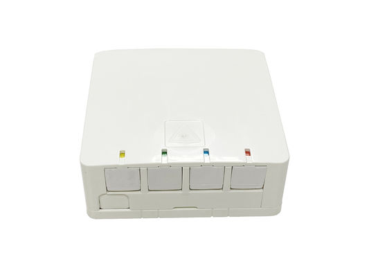 satın al Toz Geçirmez Kapaklı 4 Bağlantı Noktalı Kapalı Fiber Optik Sonlandırma Kutusu DIN Rafa Monte OTB Çevrimiçi üretim