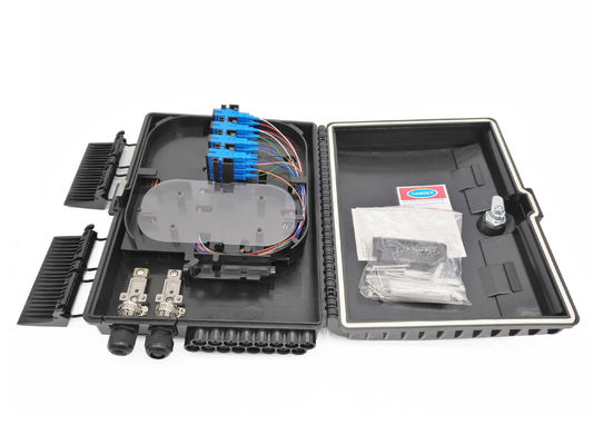 satın al FTTH Dış Mekan IP65 Kutup Dağı Fiber Optik Bölücü Kutu, Bırakma Kablosu 2x3mm Siyah SC için Çevrimiçi üretim