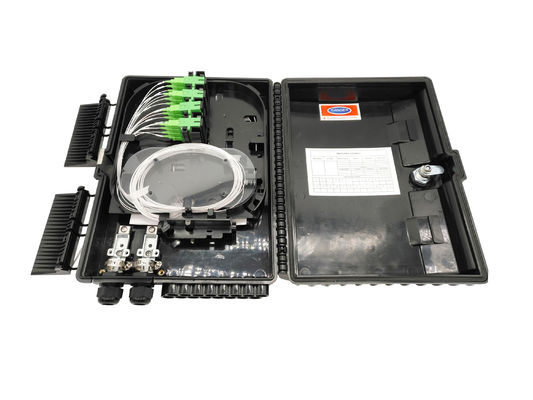 satın al Dış kapı IP65 16 Port 1x16 Fiber Optic Splitter Kutusu Çubuk Montajı / Duvar Montajı Siyah Çevrimiçi üretim