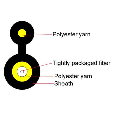 satın al FTTH FTTX Şekil 8 Saplama Kablosu 1 Çekirdekli Mini Anten Açık Fiber Optik Kablo HDPE Çevrimiçi üretim