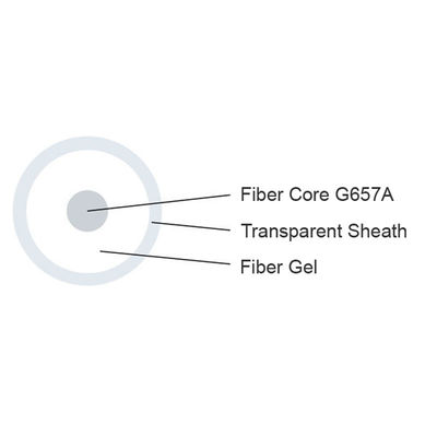 satın al FTTH Görünmez Fiber Optik Kablo G657 Şeffaf Kılıf İç Kablolama 0.9 1.2mm PVC Çevrimiçi üretim