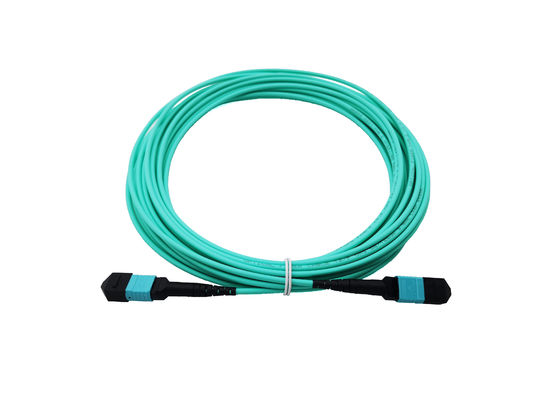 satın al 12 Optik Fiber MPO Patch Kablolar OM3 40/100G Aqua 10 Meter Veri Merkezi için Çevrimiçi üretim