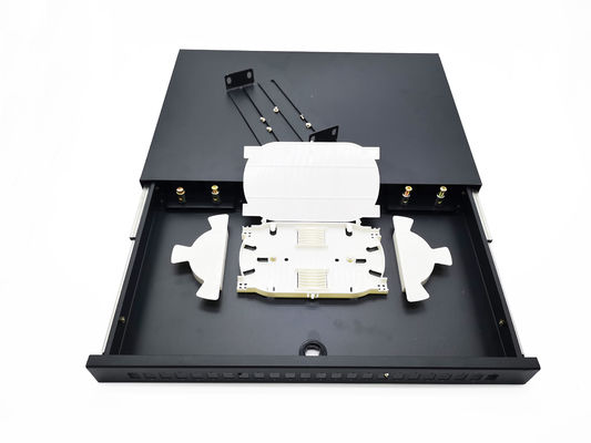 satın al Kaydırıcı çekmece Tipi Fiber Optic Patch Panel 19 Inch Terminal Kablolama için Metal Malzemesi Çevrimiçi üretim