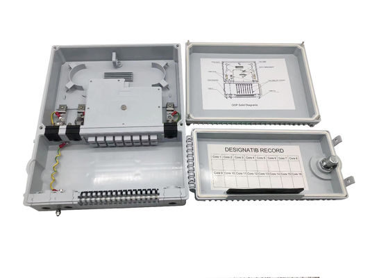 satın al 16port FTTH 1*8 PLC Splitter Optik Dağıtım Kutusu IP65 Endonezya Telekom 2 Kapı Gri Çevrimiçi üretim