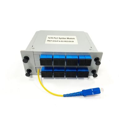 satın al Fiber optic PLC splitter modular 1:16 1 to 16 SC/UPC  Cassette Card  with 2.0mm 1m Yellow Pigtail Çevrimiçi üretim