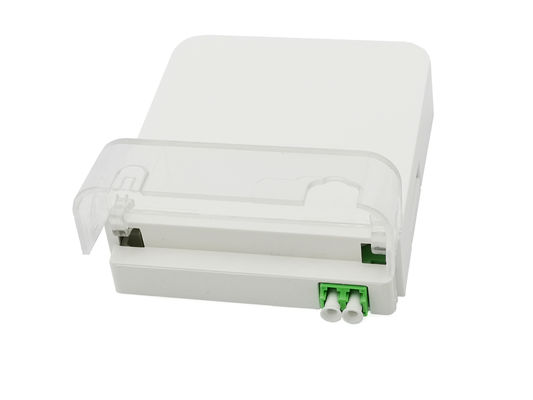 satın al 2 Port LC / APC Dubleks FTTH Fiber Optik Terminal Kutusu Duvar Çıkışı IP54 Kapalı ABS + PC Çevrimiçi üretim