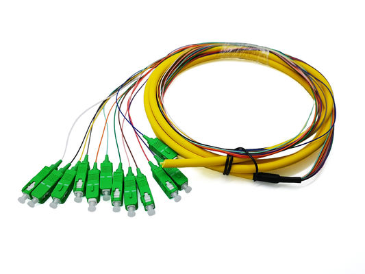 satın al 12 Renk SC APC Fiber Optik Pigtailler G657A1 LSZH 900um 3Mts SM Seramik Yüksük IL Çevrimiçi üretim
