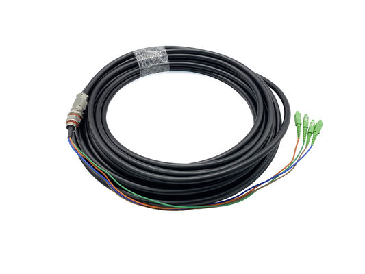 satın al 4 Çekirdekli Bakır Alüminyum Suya Dayanıklı Fiber Optik Pigtailler SC FC 9.8mm Askeri Sağlamlaştırılmış Kablo PE Çevrimiçi üretim