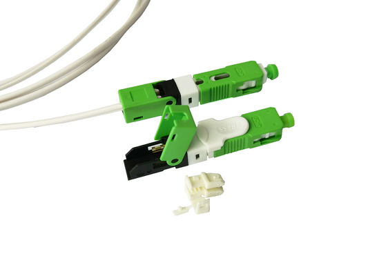 satın al ESC250D SC APC Alan Hızlı Montaj Mekanik Konnektör FTTH Drop Kablo 2*3mm Yeşil Çevrimiçi üretim