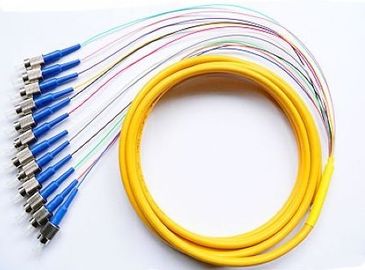 satın al Çok Fiberli 12 Çekirdekli Fiber Optik Pigtail 1 Metre veya 1.5 Metre, Fiber Jumper FC Şerit Pigtail Çevrimiçi üretim