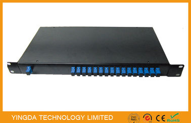 satın al Epon PLC Fiber Optik güç splitter 1 x 16 1260-1650nm 19 "Raf Montajlı 2mm Sm Kablo Çevrimiçi üretim