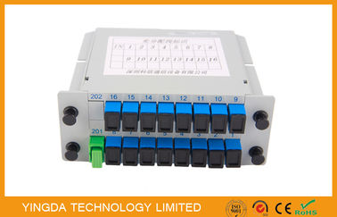 satın al 1260 - 1650 Nm Lgx 1 * 16 Çok Kanallı Fiber Optik PLC Ayrıştırıcı 1 x 16 2 Yuva Çevrimiçi üretim