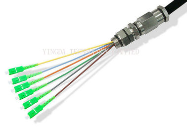 satın al Su geçirmez Fiber optik Pigtailler 6 Çekirdekli SC / APC tekli mod 9/125 um OS2 LSZH 15 Metre 0.9mm Açık Telekom için Çevrimiçi üretim