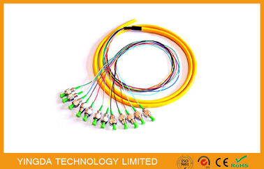 satın al Patch Panel APC / FC Fiber Optik Pigtail / Yama Kodları 8 Cores 12 Cores Yeşil Sıkı Tampon Çevrimiçi üretim