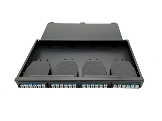 satın al 1U Rack Mount MTP MPO Patch Panel 19 inç ODF 96 Fiber Optik MPO LC Kablosu Çevrimiçi üretim