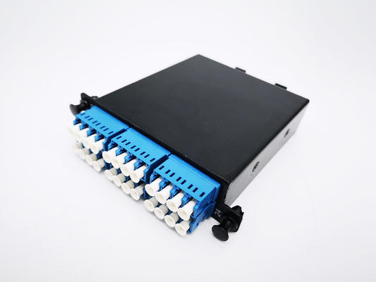 satın al Patch Panel Raf 19Inch 1U Metal Siyah için 12F 24F MTP MPO Fiber Optik Kablo Kaseti Çevrimiçi üretim