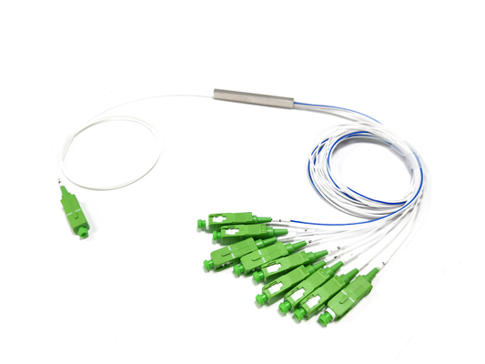 satın al 70/30 dengesiz Fiber Optic PLC Splitter Tek Mod SC APC G657A1 1x9 PLC Splitter Çevrimiçi üretim
