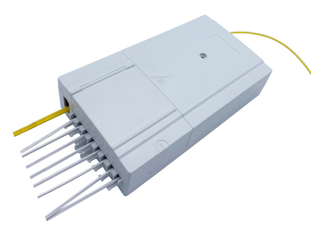 IP54 8 Port FTTH Fiber Optical Termination Box Mid Span Anti UV Shocking Resistance Gray PC Alloy