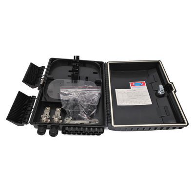 Fiber Manufactory Outdoor Mid Span Optical Splitter Distribution Box 1x16 PLC Splitter için siyah ABS