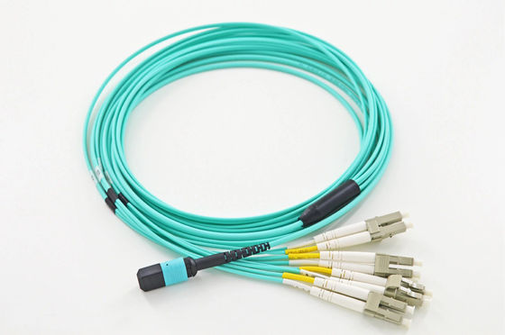 YINGDA Yüksek Hızlı 8Fiber MPO Erkeğe LC OM3 Fanout Patch Cord Tek Mod 9/125um Breakout 100G 400G