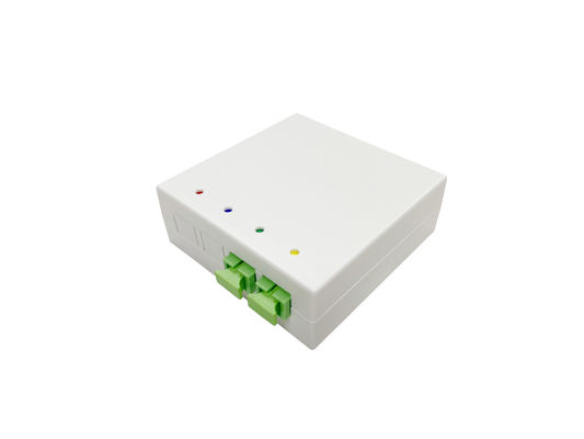 DIN 35mm Rack Montajlı OTB Beyaz için 4 Portlu Kapalı Fiber Optic Outlet Kutusu FRB-4C