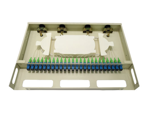 TTH FTTX FTTB ODN PON Ağı için 24 Port SC Tek Modlu Fiber Optic Patch Panel