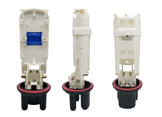 MINI Fiber Optic Splice Closure ABS 24core FTTH FTTX için IP68 kilitli panel ile