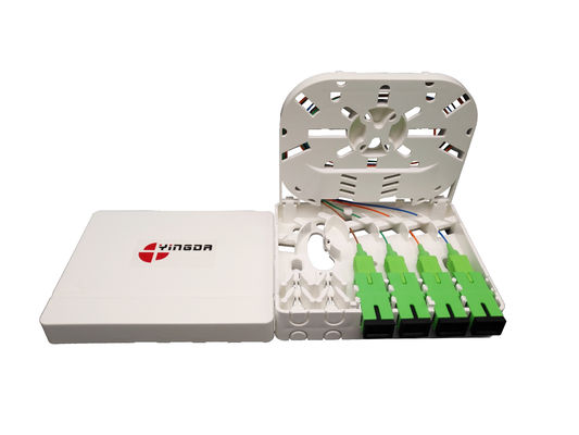 DIN Rail PTO ile Fiber Fusion Depolama için Geniş Alanlı Fiber Optic Termination Box 4Cores