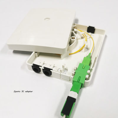 FTTH PON Plastik Optik Rosette SC LC Adaptörleri için 2SC Port Fiber Optic Termination Box