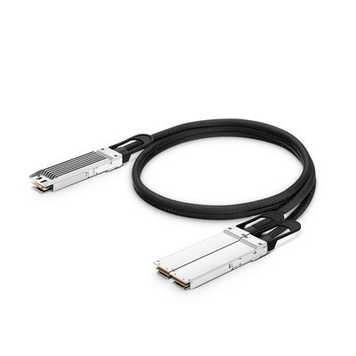 1M Uyumlu 800G OSFP Fined Top to 2 x 400G OSFP Flat Top Ethernet Pasif Doğrudan Bağlantı Bakır Çıkış Kablosu