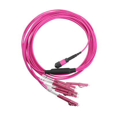MPO yama kablosu MPO-LC MPO/MTP - 6 x LC UPC Dubleks 12 Fiber OM4 MM Tip A Breakout Yama Kablosu 5 metre 10 metre