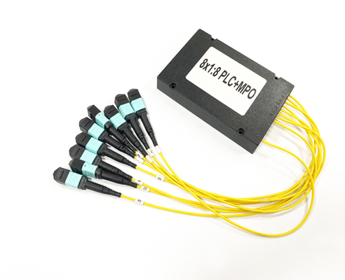 MPO MTP Konnektör Fiber Optik Ayırıcı FTTH 8 ADET 1x8 2.0mm ABS Kaset Çok Modlu OM3 PLC Ayırıcı 1M