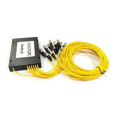 Yüksek Kaliteli FTTH 1x12 FC Konnektör Fiber Optik Kutu Dağıtıcı ABS Kutusu PLC Ayırıcı Raf Yama Paneli İçin