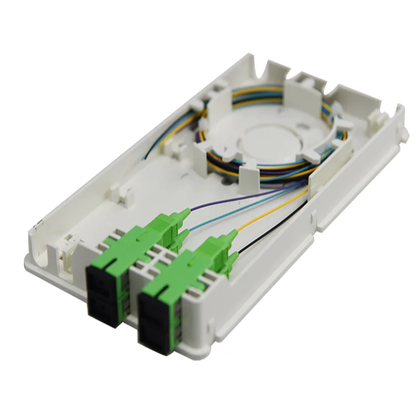 FTTH Terminal Kutusu 4 Çekirdek Tek Fiber ABS Plastik Duvara Monte Fiber Optik Sonlandırma Kutusu