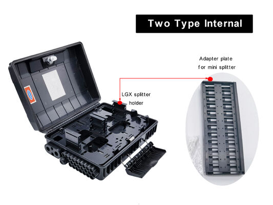 Fiber Optik Ayırıcı Kutu 48 Çekirdekli Dış Mekan IP65, Fiber Birleştirme, Ayırma ve Dağıtım için LGX Modüllü ve PC ABS Malzemeli